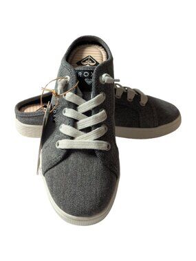NWT Roxy Women's Sunny Stroll Black Lace Up Mule Sneakers Size 9 New w/Tags